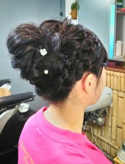 しっかりアレンジヘアセット例